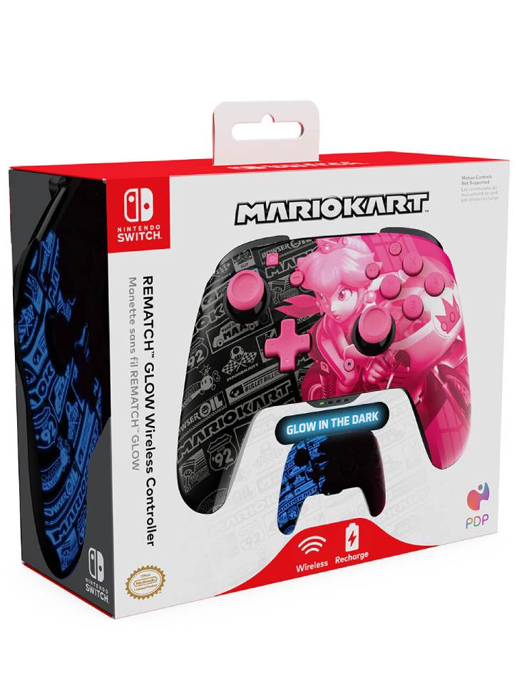 PDP Rematch Wireless Controller Grand Prix Peach Licensed - Nintendo Switch