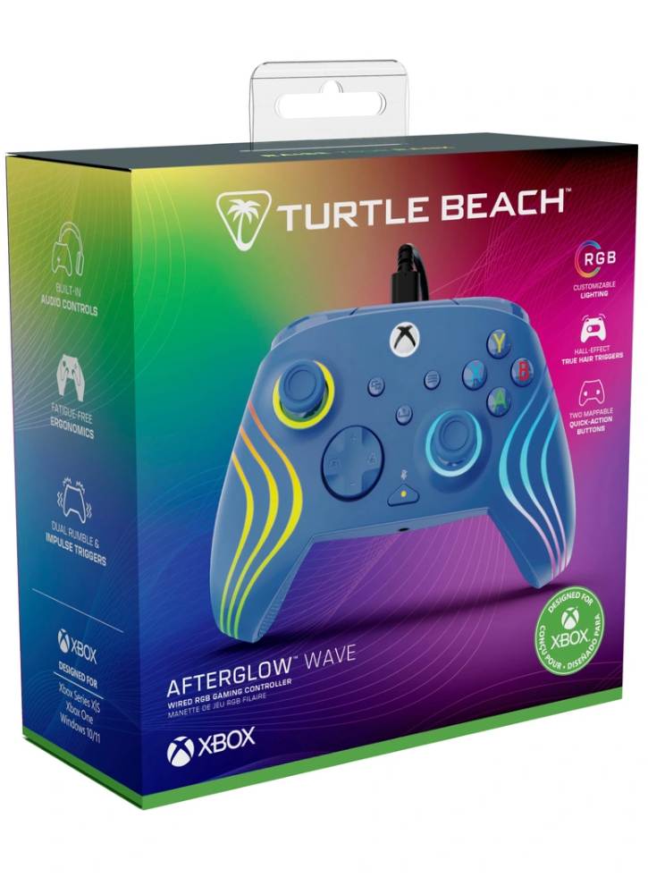 Turtle Beach Afterglow Wave Wired Controller Blue - Xbox Series X