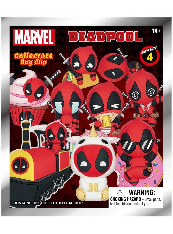 Monogram Marvel Deadpool 3D Foam Bag Clips