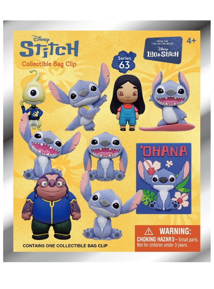 Monogram Disney Lilo & Stitch Movie 3D Foam Bag Clips