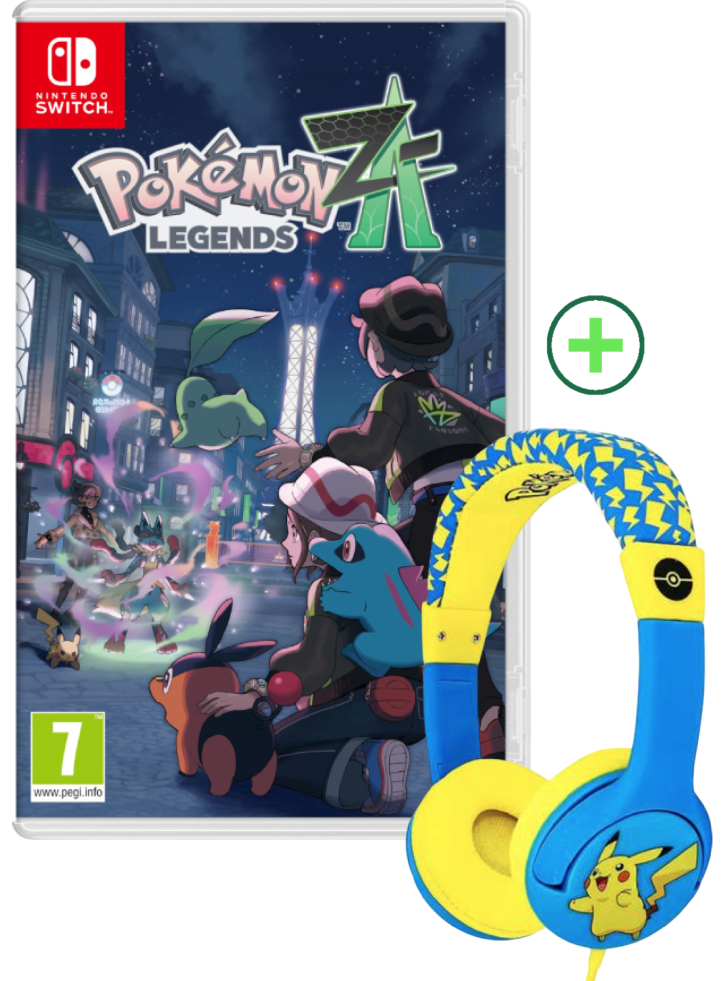 Pokemon Legends Z-A + Pokemon Pikachu Children's Headphones - NSW