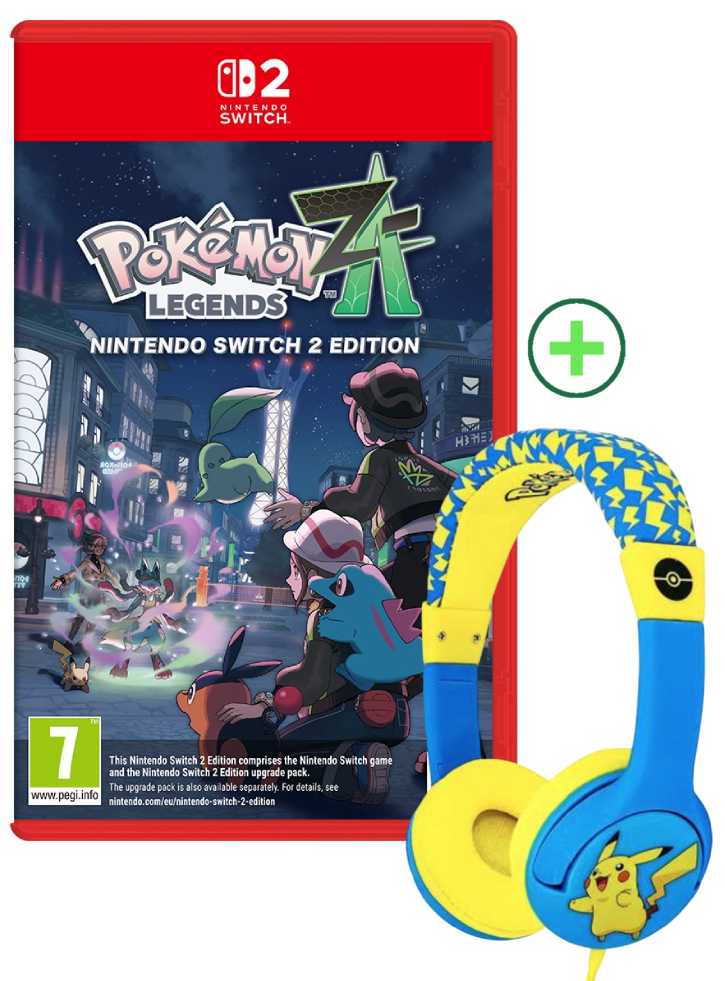 Pokemon Legends Z-A + Pokemon Pikachu Children's Headphones - NSW2
