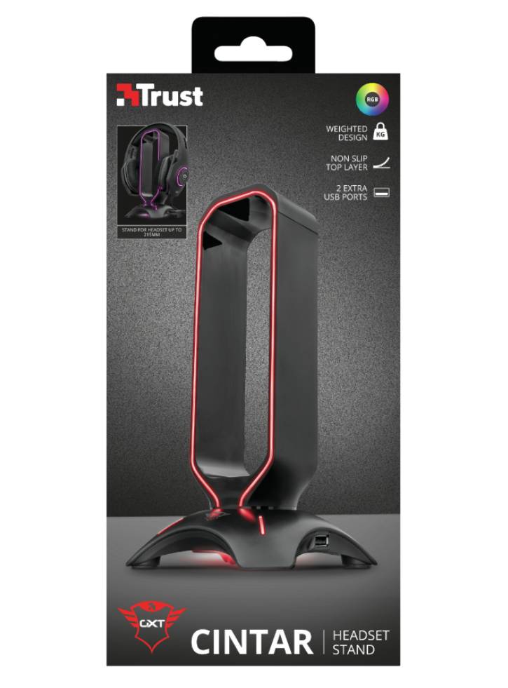 Trust GXT 265 Cintar RGB Headphone Holder Stand