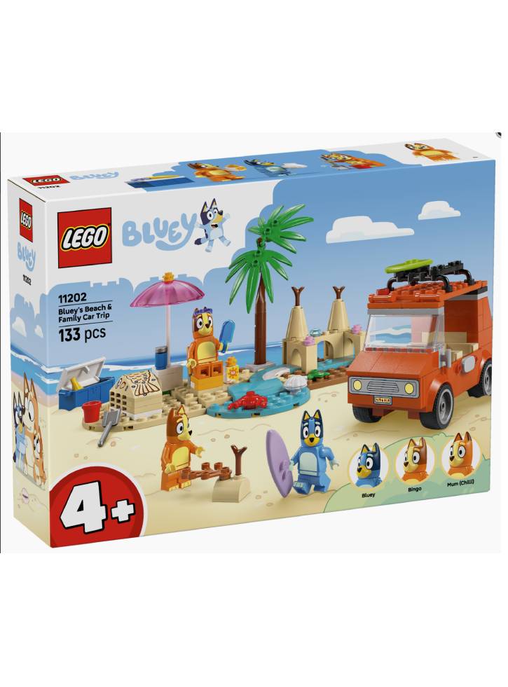 LEGO Bluey - Bluey's Beach & Family Car Trip (11202)