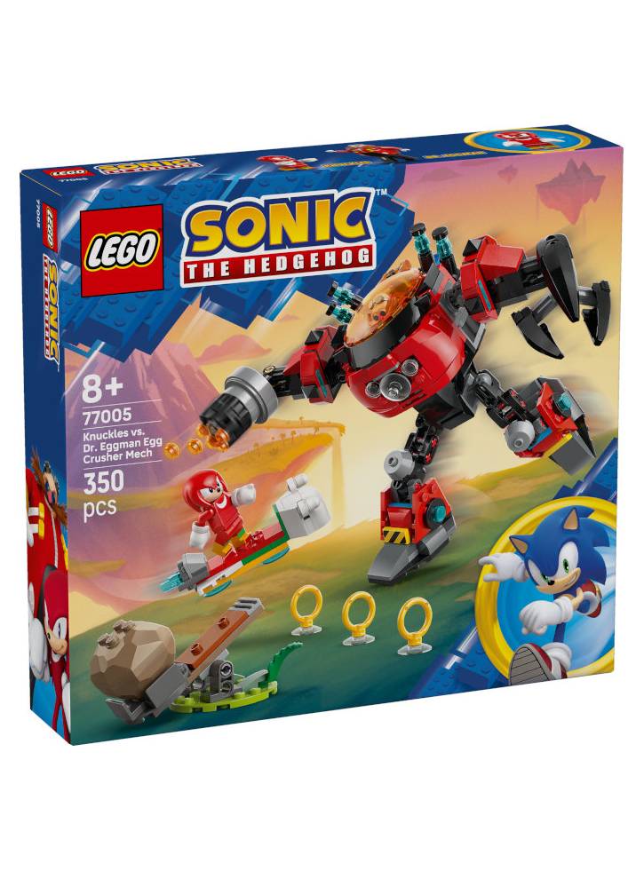 LEGO Sonic Knuckles vs. Dr. Eggman Egg Crusher Mech (77005)