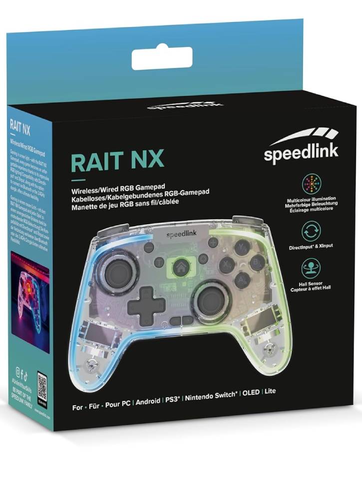 Speedlink RAIT NX RGB Gamepad Wireless/Wired Clear transparent - PC/Switch