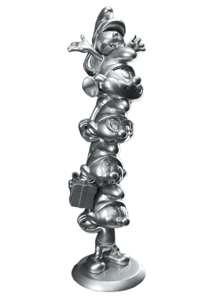 The Smurfs Resin Statue Smurfs Column Silver Limited Edition 50 cm