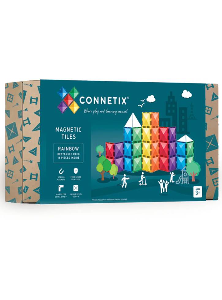 Connetix Rainbow Rectangle Pack 18 Pieces (CT-R-00018-RE)