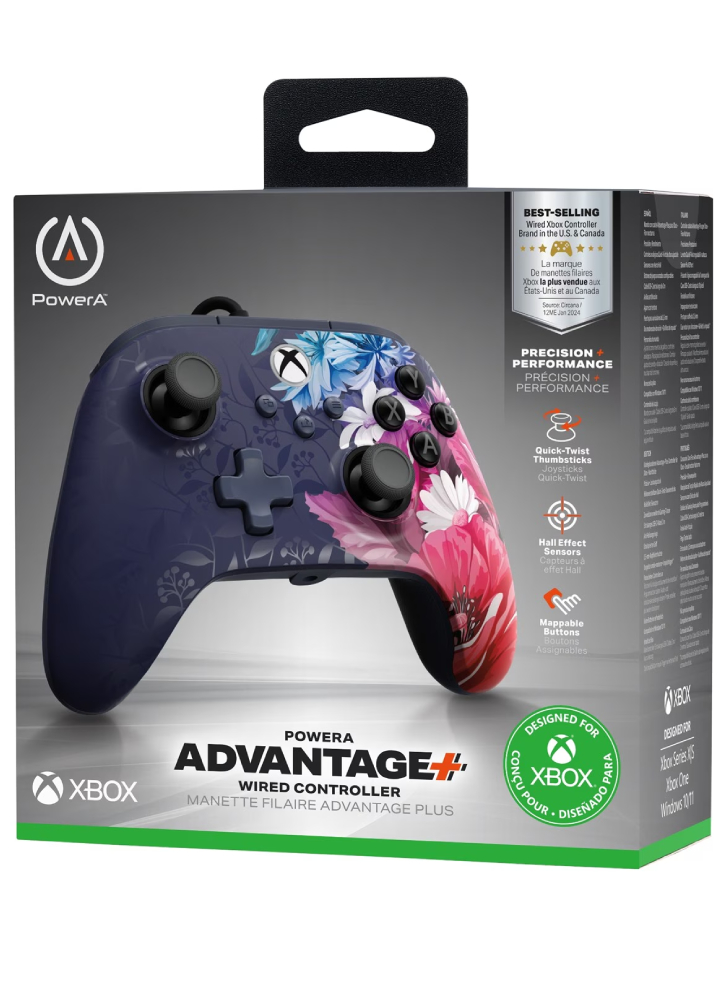 PowerA Advantage Plus Wired Controller Night Blossom - Xbox Series X/S