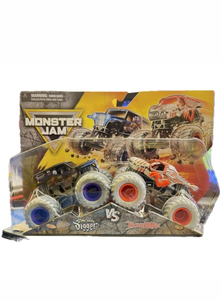 Monster Jam 1:64 Die Cast 2 Pack Son-Uva Digger Vs ThunderROARus