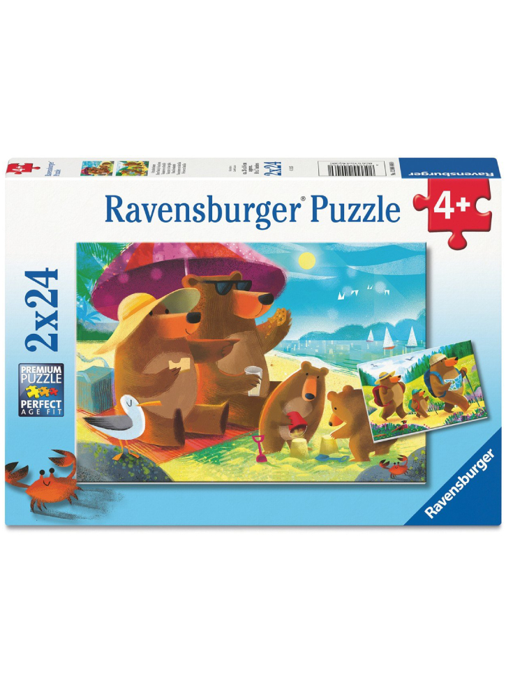 Ravensburger Puzzle Bear Family Vacations 2x24p (12004046)