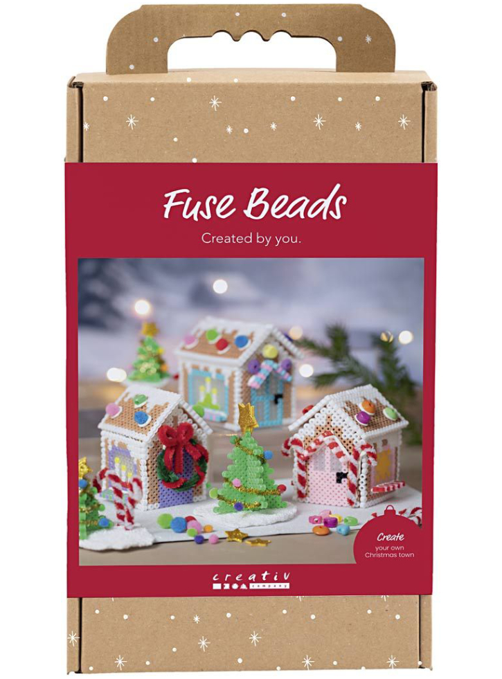 Craft Kit Fuse Beads Christmas House Assorted Colours (977828)
