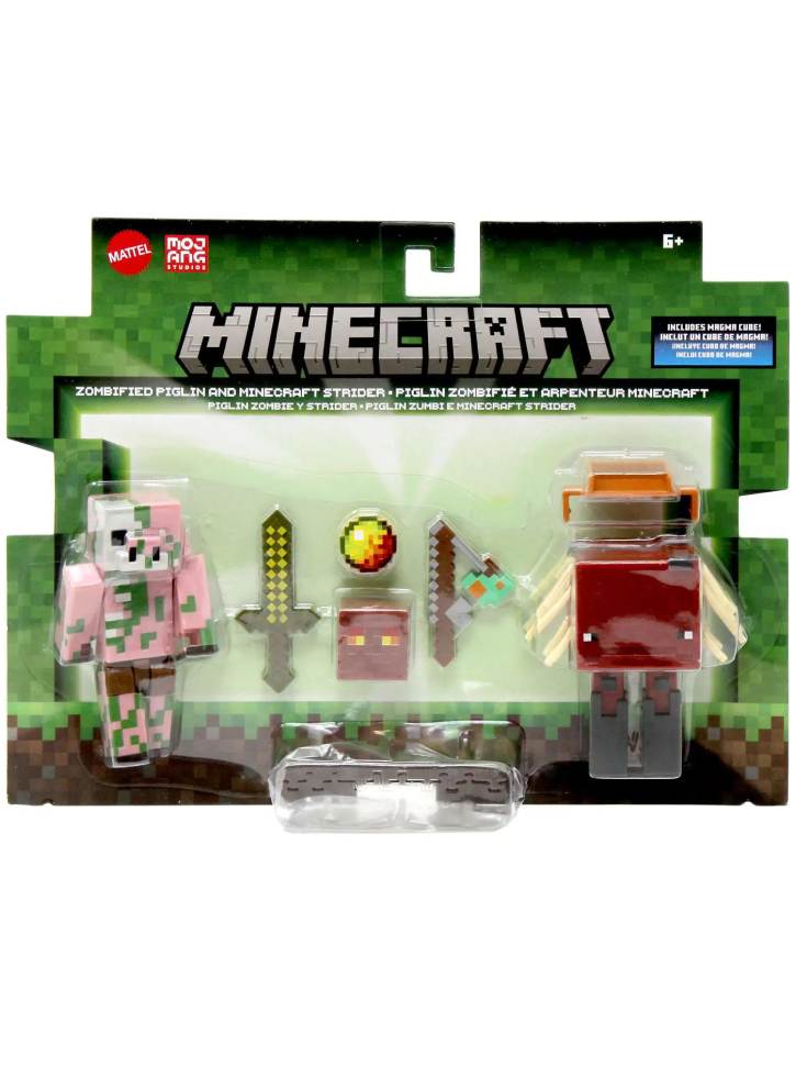 Minecraft Core 2-Pack Zombified Piglin & Minecraft Strider