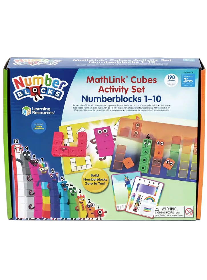 Learning Resources MathLink Cubes Numberblocks 1-10 Activity Set (LSP0949-SCA)