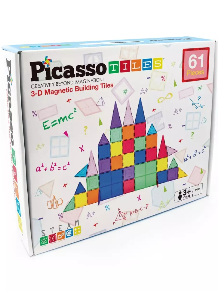 Picasso Tiles Magnetic Tiles 61 pcs (PT61)