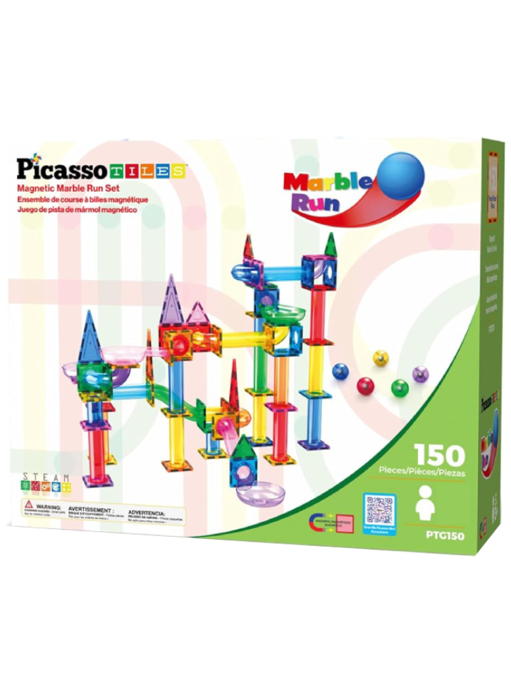 Picasso Tiles Magnetic Marble Run Set 150 pcs (PTG150)