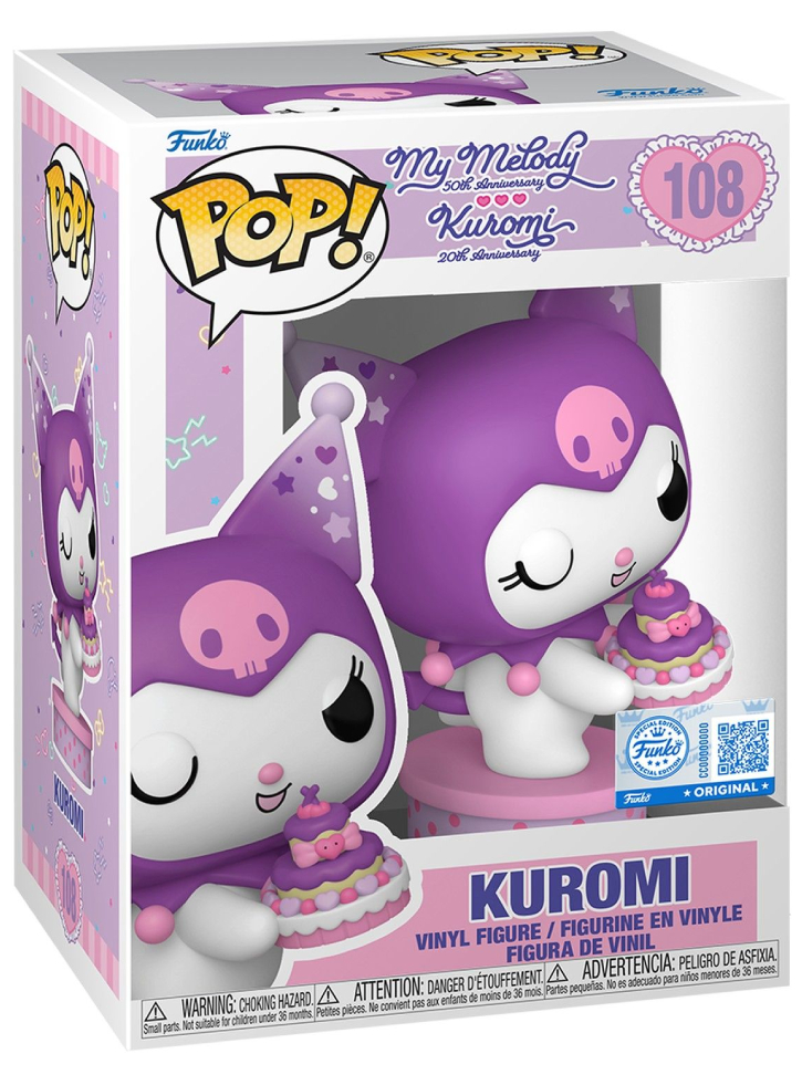 Funko Pop Sanrio My Melody (50th Ann) Kuromi (20th Ann) Kuromi (Present) (SE) #108 9cm