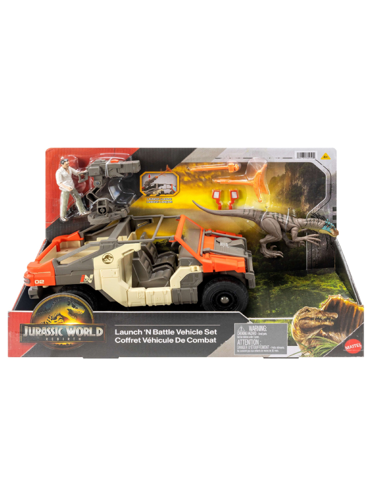 Mattel Jurassic World Movie Line Rebirth Launch Battle Vehicle Set (JGB59)