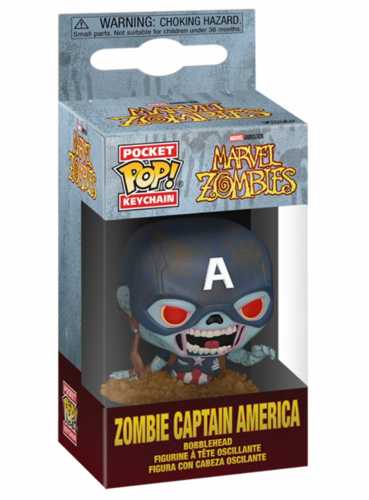 Funko Pocket Pop Marvel Zombies Zombie Captain America Bobble-Head Vinyl