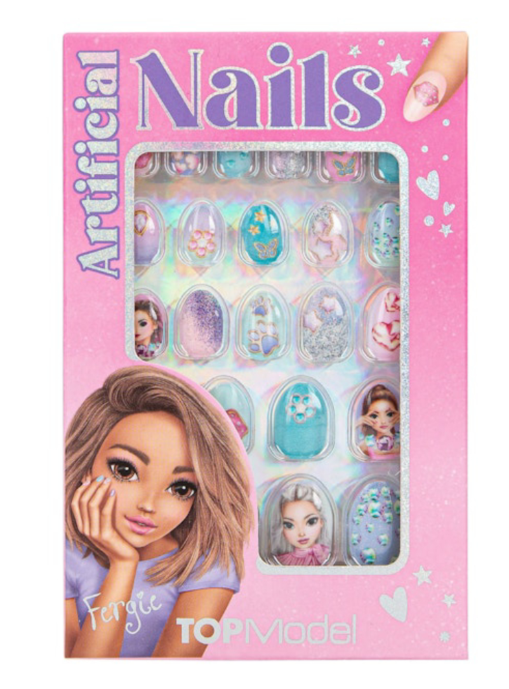 TOPModel Artificial Nails Glitter Beauty and Me Turquoise and Pink