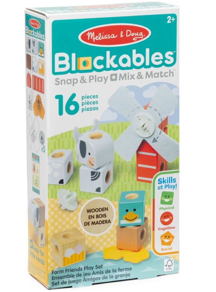 Melissa & Doug Blockables Farm Friends (6074896)