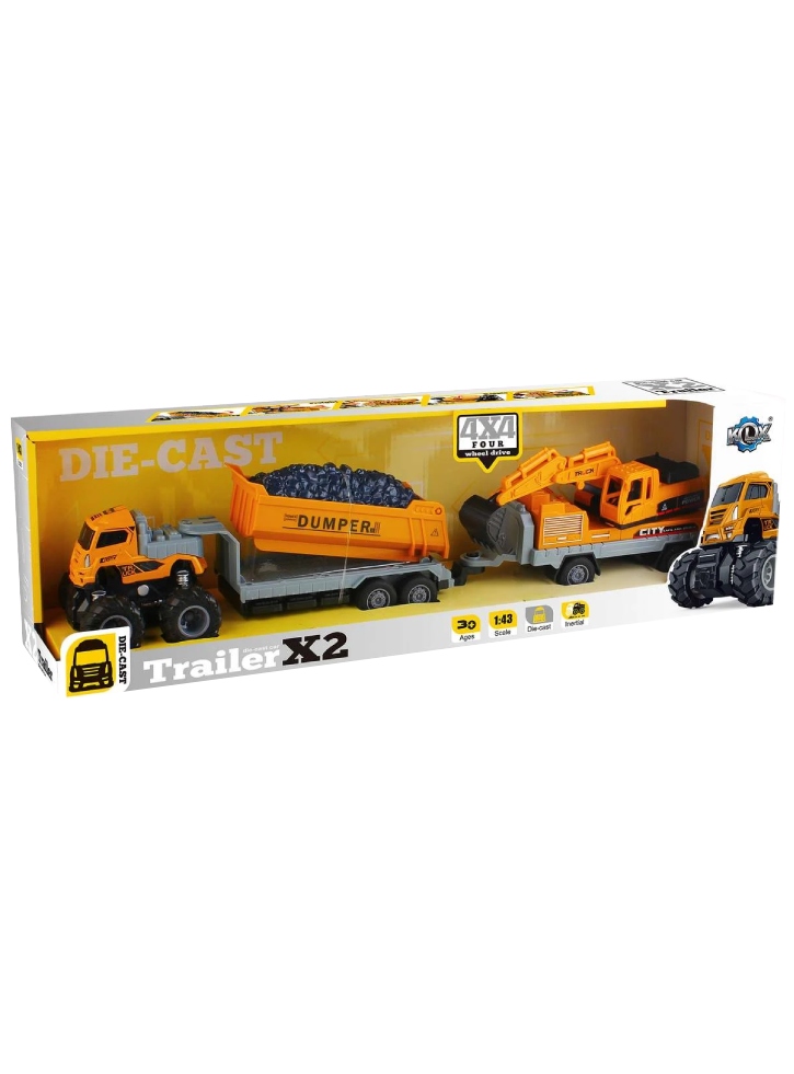 KLX Die-cast dumper w/hangers excavator & friction (534676)