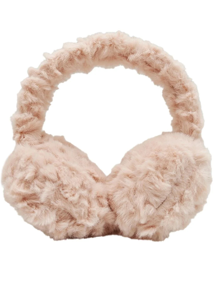 Tinka Plush Earmuffs Pink w. pearls (8-800427)