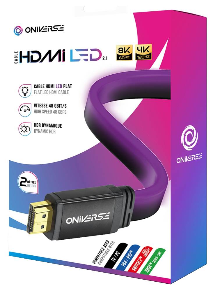 Oniverse Hdmi Led Cable 8K Purple - Playstation 5