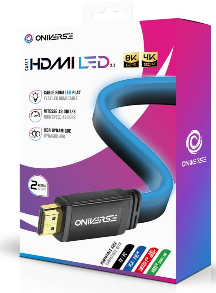 Oniverse Hdmi Led Cable 8K Blue - Playstation 5