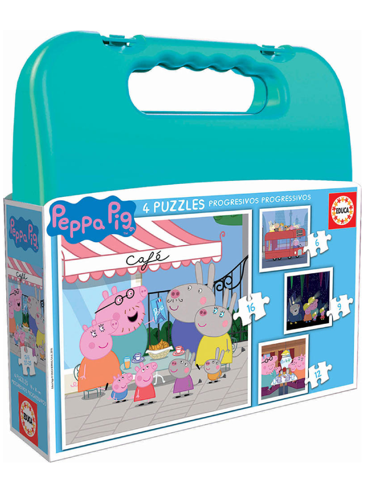 Educa 12-16-20-25 pcs Peppa Pig Suitcase (80-18112)