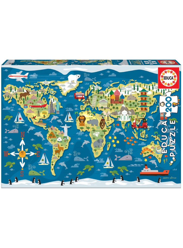 Educa 200 pcs World Map (80-19292)