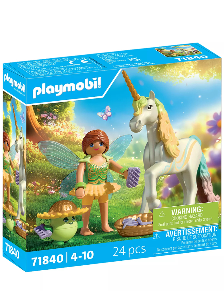 Playmobil Collectible Unicorn Rainbow Flower with Fairy (71840)