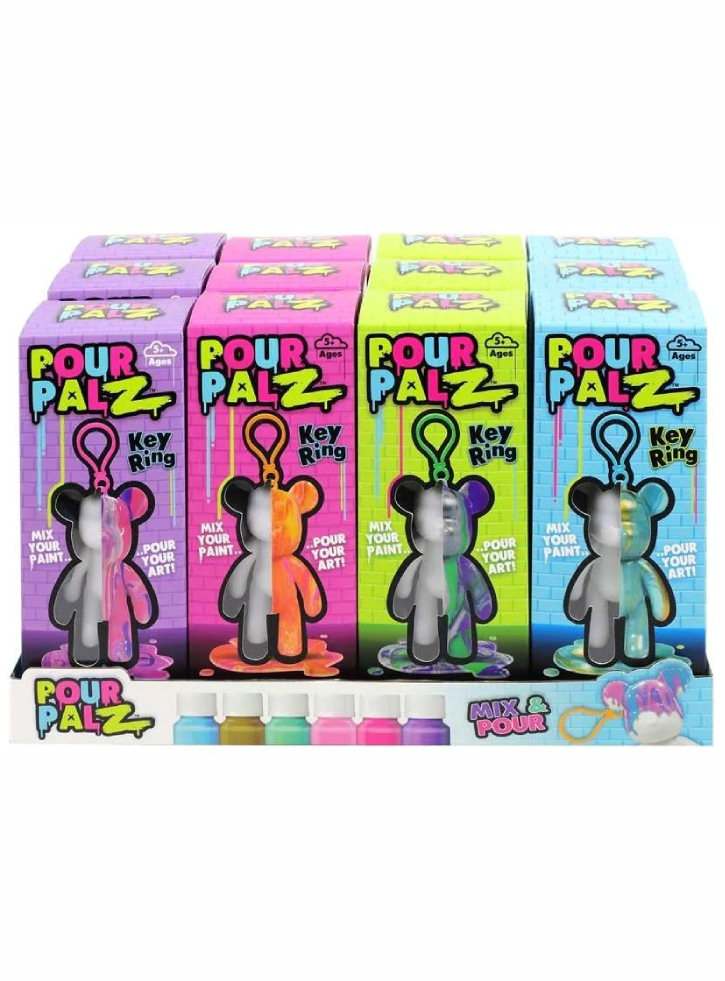 Pour Palz DIY Paint Bear Keyring Random (33130154)