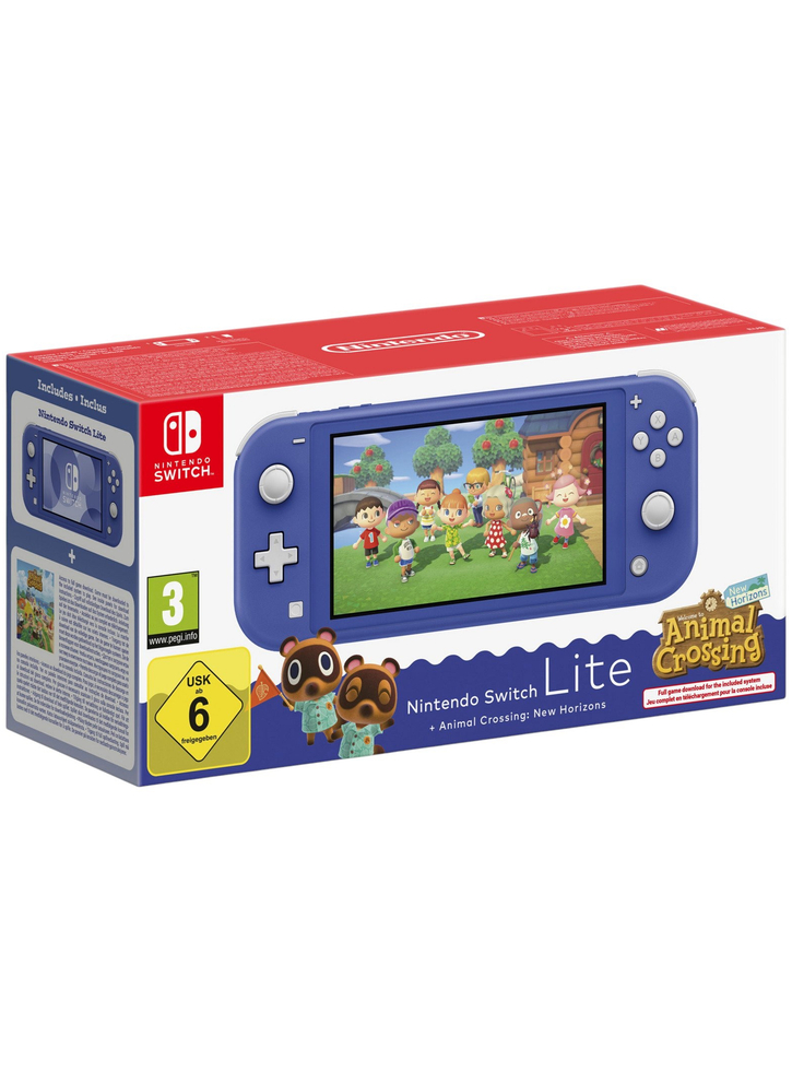 Console Switch Lite Animal Crossing New Horizons Bundle Blue - Nintendo Switch
