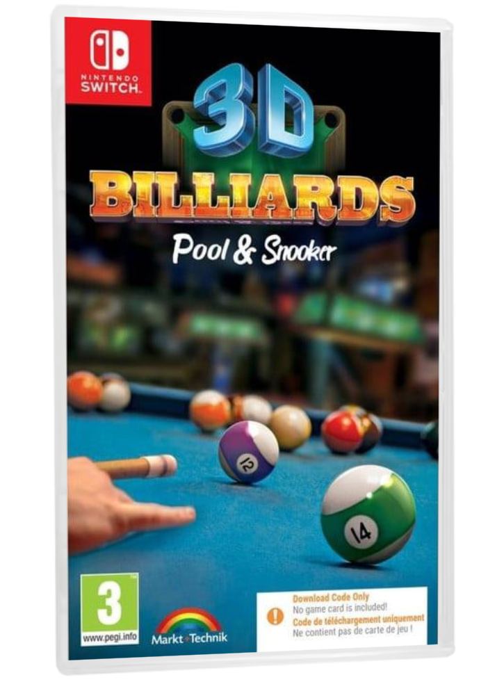 3D Billiards Pool and Snooker (Code in a Box) - Nintendo Switch