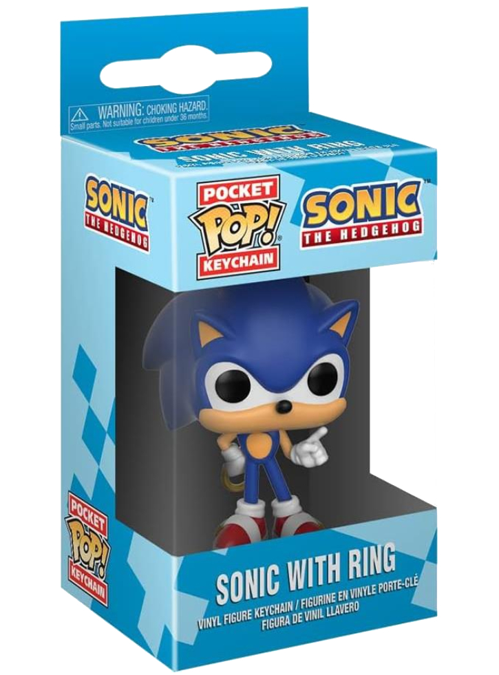 Funko Pocket Pop! Keychain Sonic The Hedgehog Sonic with Ring Funko Pocket Pop! Keychain Sonic The Hedgehog Sonic with Ring