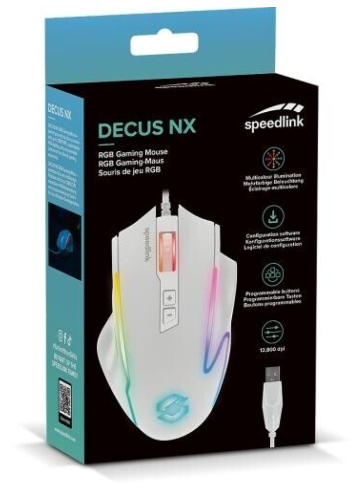 Speedlink Decus Nx Rgb Gaming Mouse White - PC