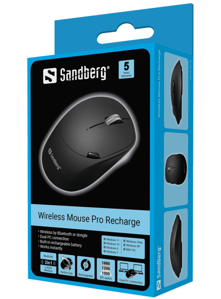 Sandberg Wireless Mouse Pro Recharge - PC