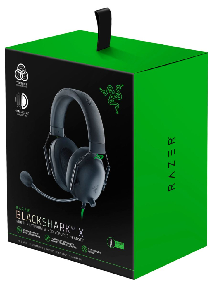 Razer BlackShark V2 X Wired Esports Gaming Headset with 7.1 Surround
