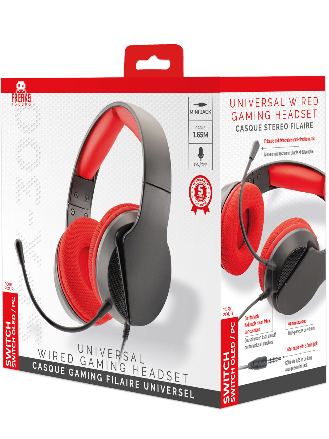 Trade Invaders Universal Gaming Headset SPX 300 Red - Nintendo Switch