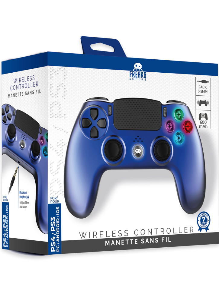 Trade Invaders Wireless Controller Metal Blue - Playstation 4
