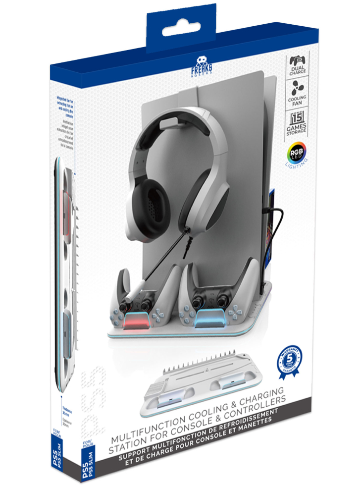 Trade Invaders Cooling and Charging Station RGB Slim White - Playstation 5