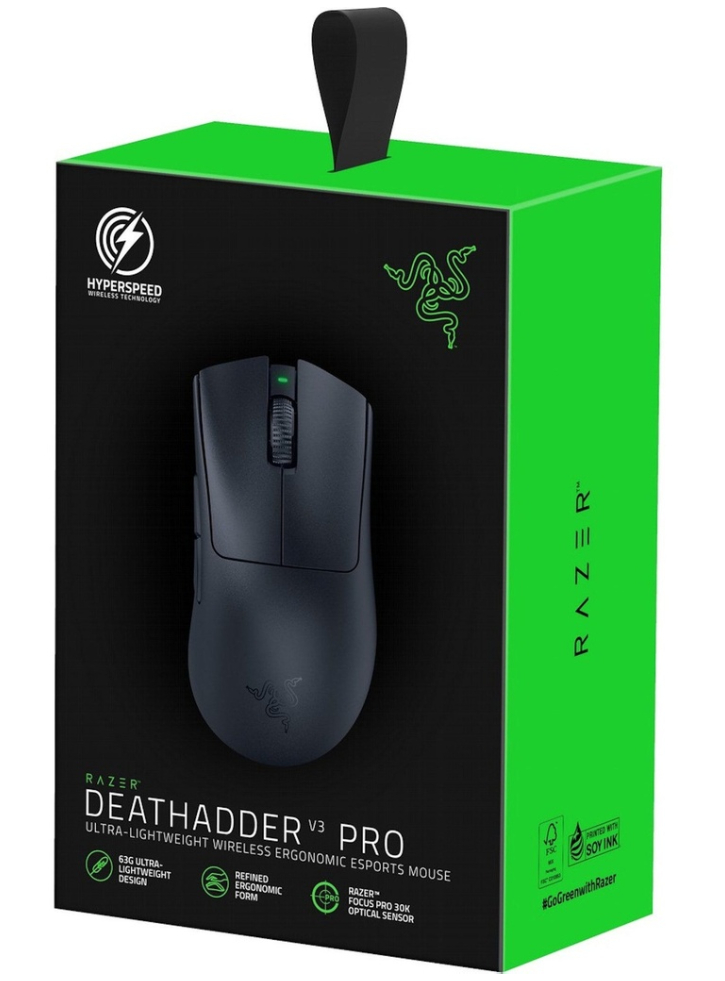 Razer DeathAdder V3 Pro Wireless Ultra-Light Gaming Mouse with 30K Sensor