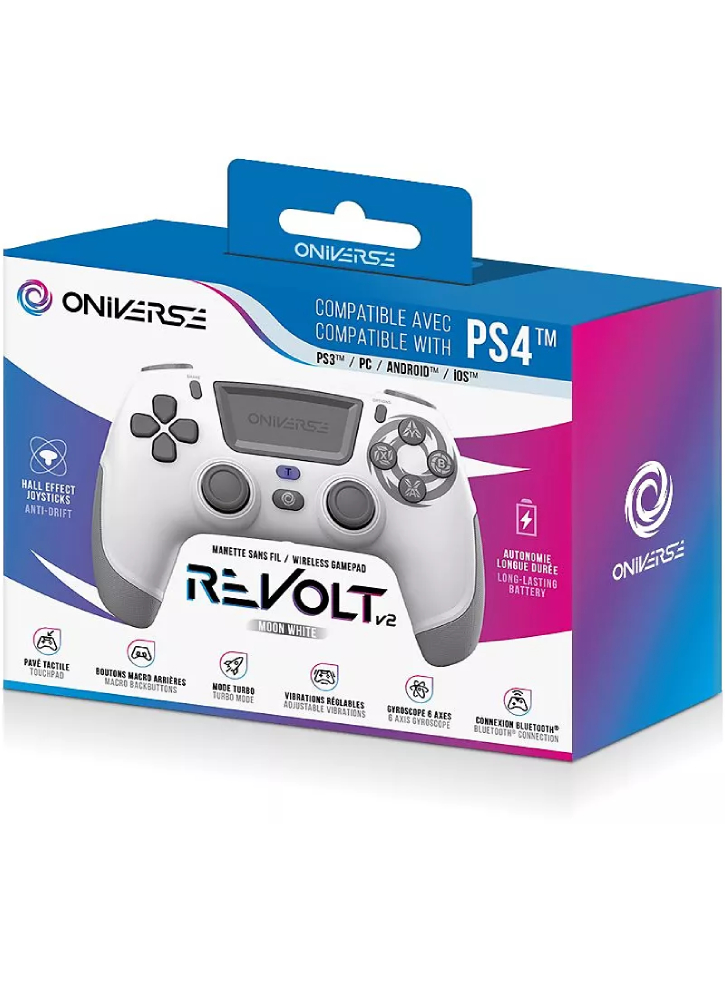 Oniverse Wireless Controller Revolt V2 Moon White - Playstation 4