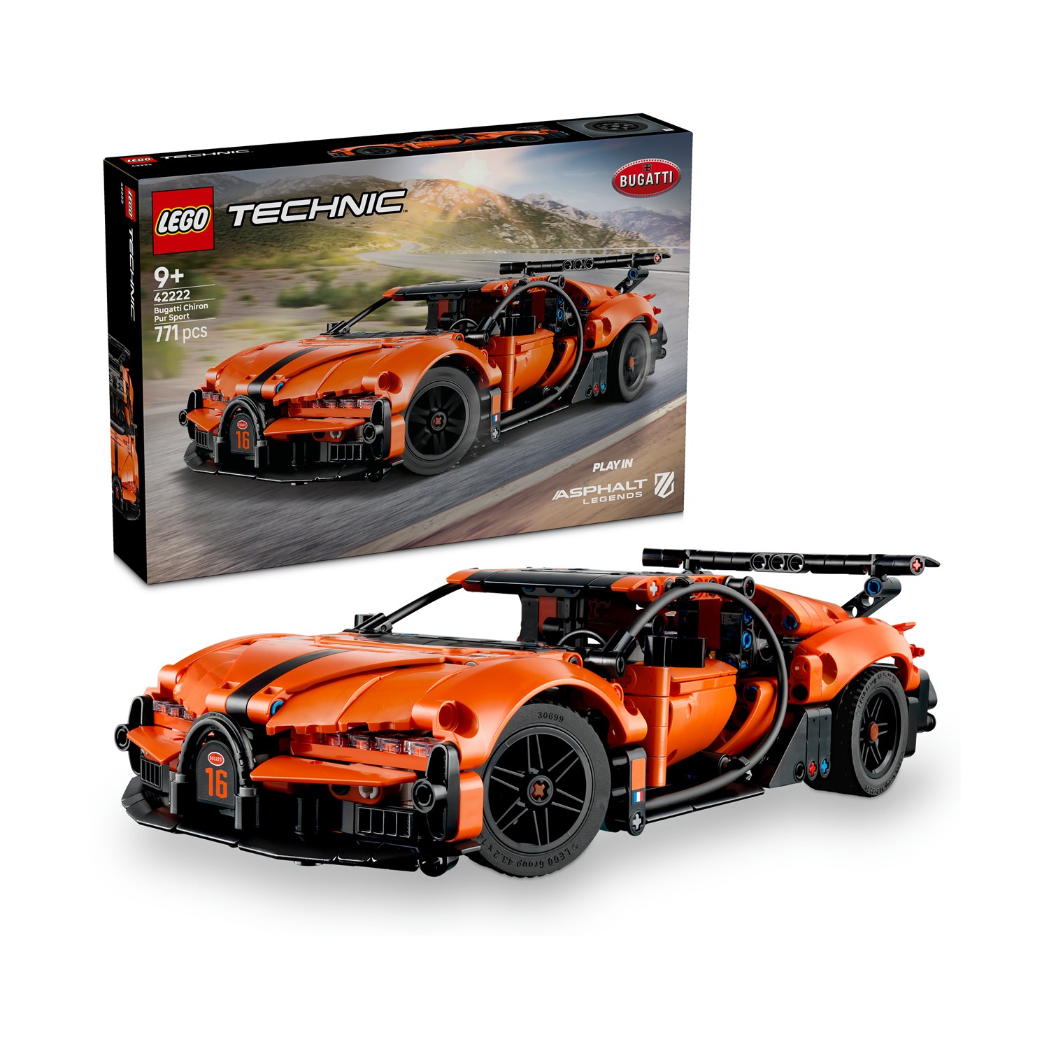 LEGO Technic Bugatti Chiron Pur Sport Hypercar (42222)