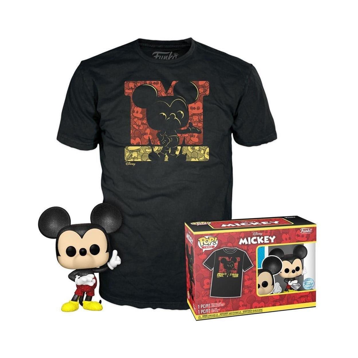 Funko Boxed Pop! Mickey Mouse Diamond Collection Figure & T-Shirt L