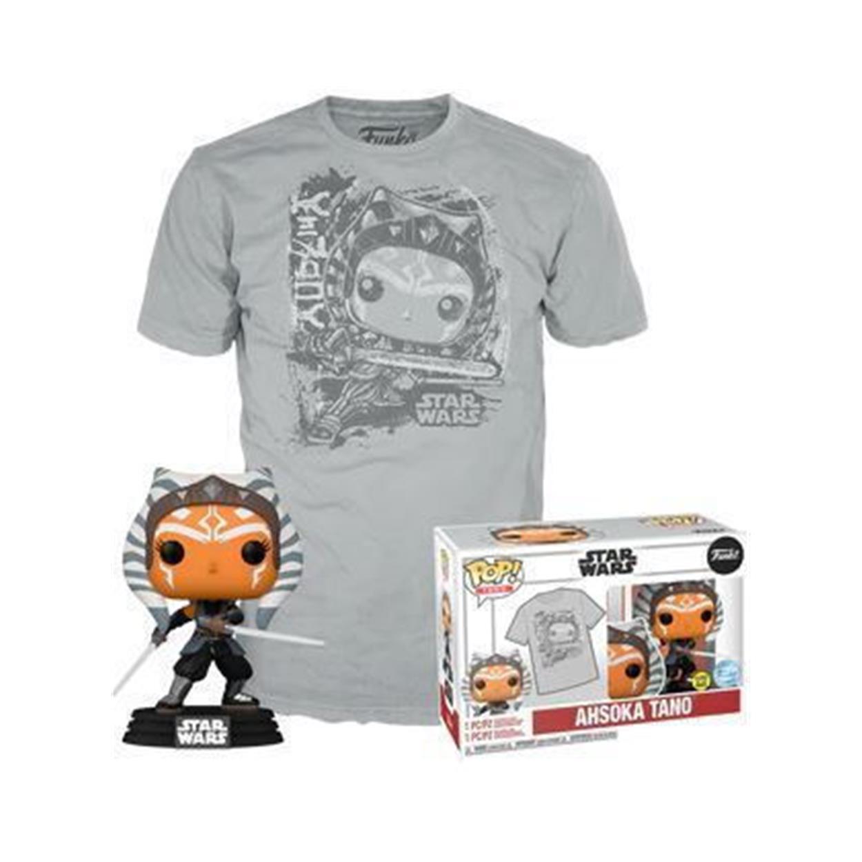 Funko Boxed Pop! Star Wars Ahsoka Tano Glows in the Dark Figure & T-Shirt S