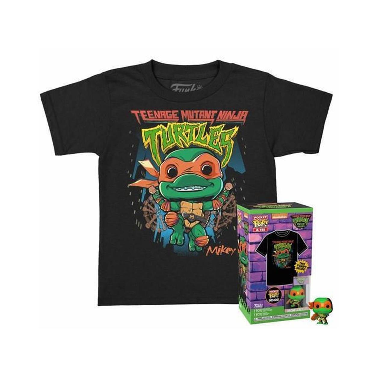 Funko Pocket Pop! Teenage Mutant Ninja Turtles Mutant Mayhem Michelangelo Figure and T-Shirt L