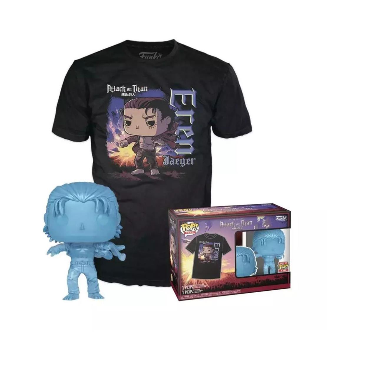 Funko Pop! Attack on Titan Final Season Eren Jaeger with Marks Figure and T-Shirt XL