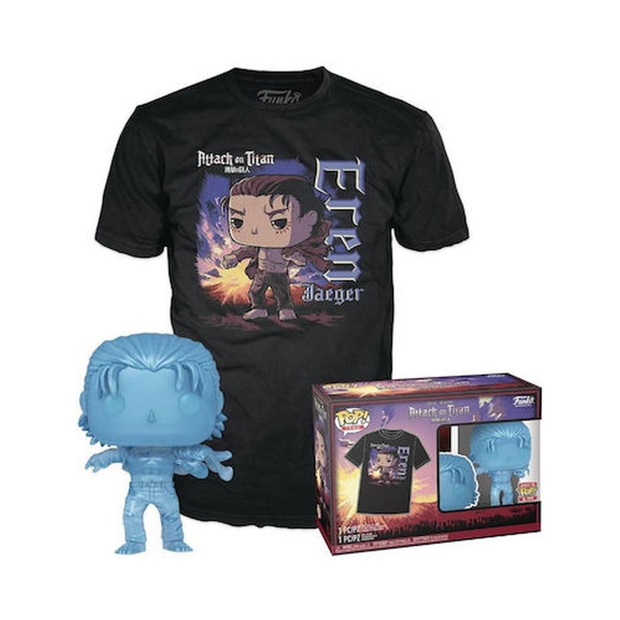Funko Pop! Attack on Titan Final Season Eren Jaeger with Marks Figure and T-Shirt M